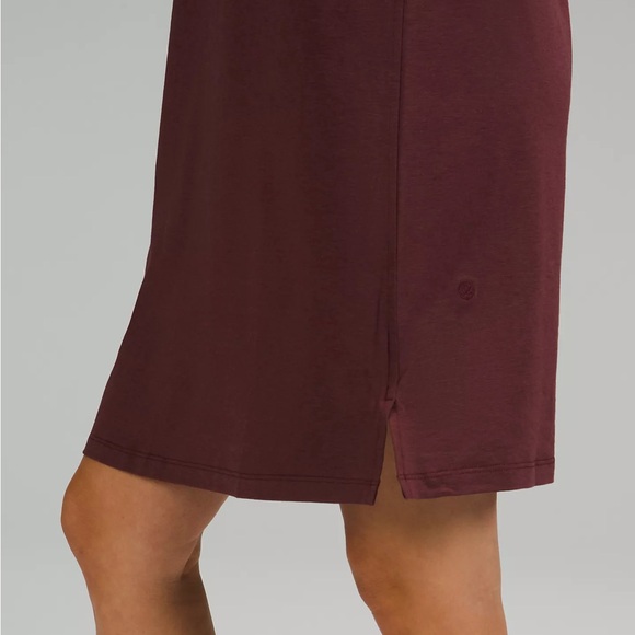 Lululemon Classic-Fit Cotton-Blend Dress Red Merlot - Picture 3 of 7